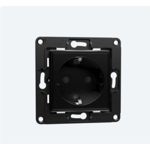 Schwarze Shelly Wandsteckdose Switch2 für Hausautomation.
