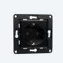 Schwarze Shelly Wandsteckdose Switch2 für Hausautomation.
