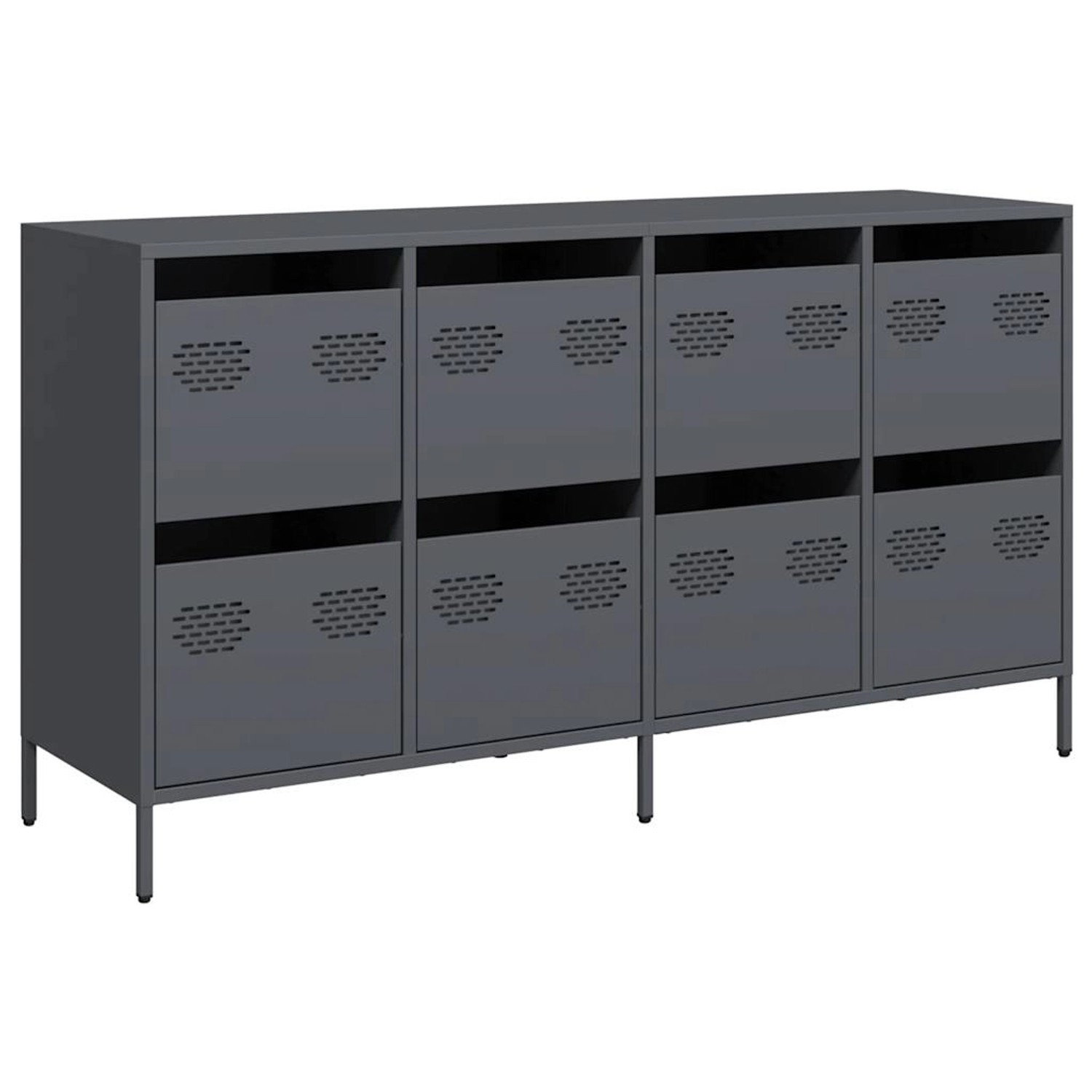 vidaXL Sideboard Anthrazit 135x39x73,5 cm Kaltgewalzter Stahl 3307169 günstig online kaufen