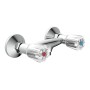 Schütte Duscharmatur Savino Chrom mit transparenten Griffen für die Dusche.