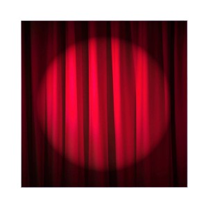 Banjado Schlüsselkasten mit rotem Vorhang Motiv, 30x30cm, Magnettafel, beschreibbar.