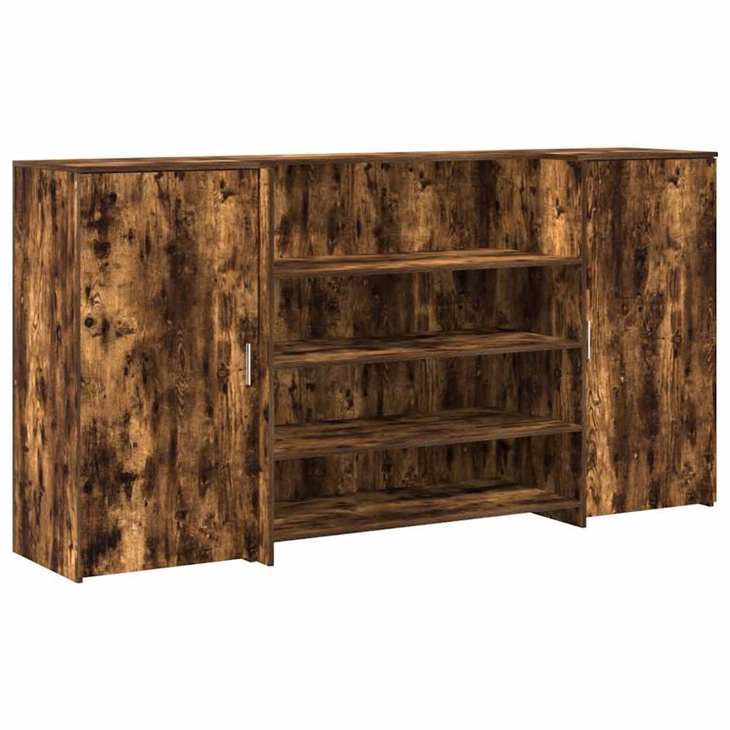 vidaXL Empfangstheke Räuchereiche 200x50x103,5 cm Holzwerkstoff 3324182 günstig online kaufen