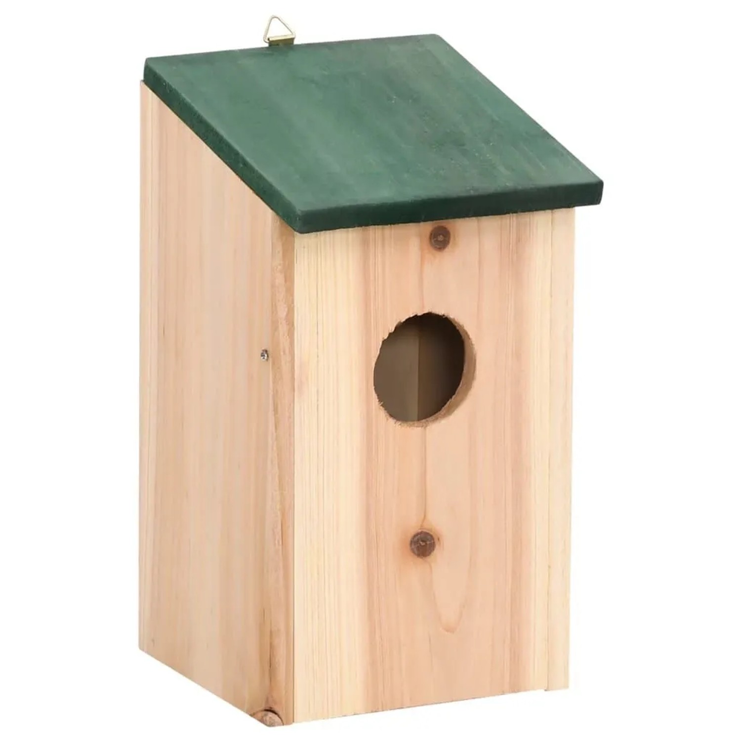 DELUKE Vogelhaus Zum Aufhängen 4er Set Nistkasten Für Wildvögel Vogelvilla Aus Holz Baumvogelhaus Holz-Vogelhaus_2