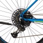 Detailaufnahme: Schaltwerk und Kassette am blauen Fischer E-Bike Mountainbike Montis 6.0i.