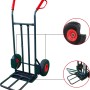 Schwarze Pro-Bau-Tec Sackkarre mit PU-Rädern, Tragkraft 200 kg, für den Transport im Bau.