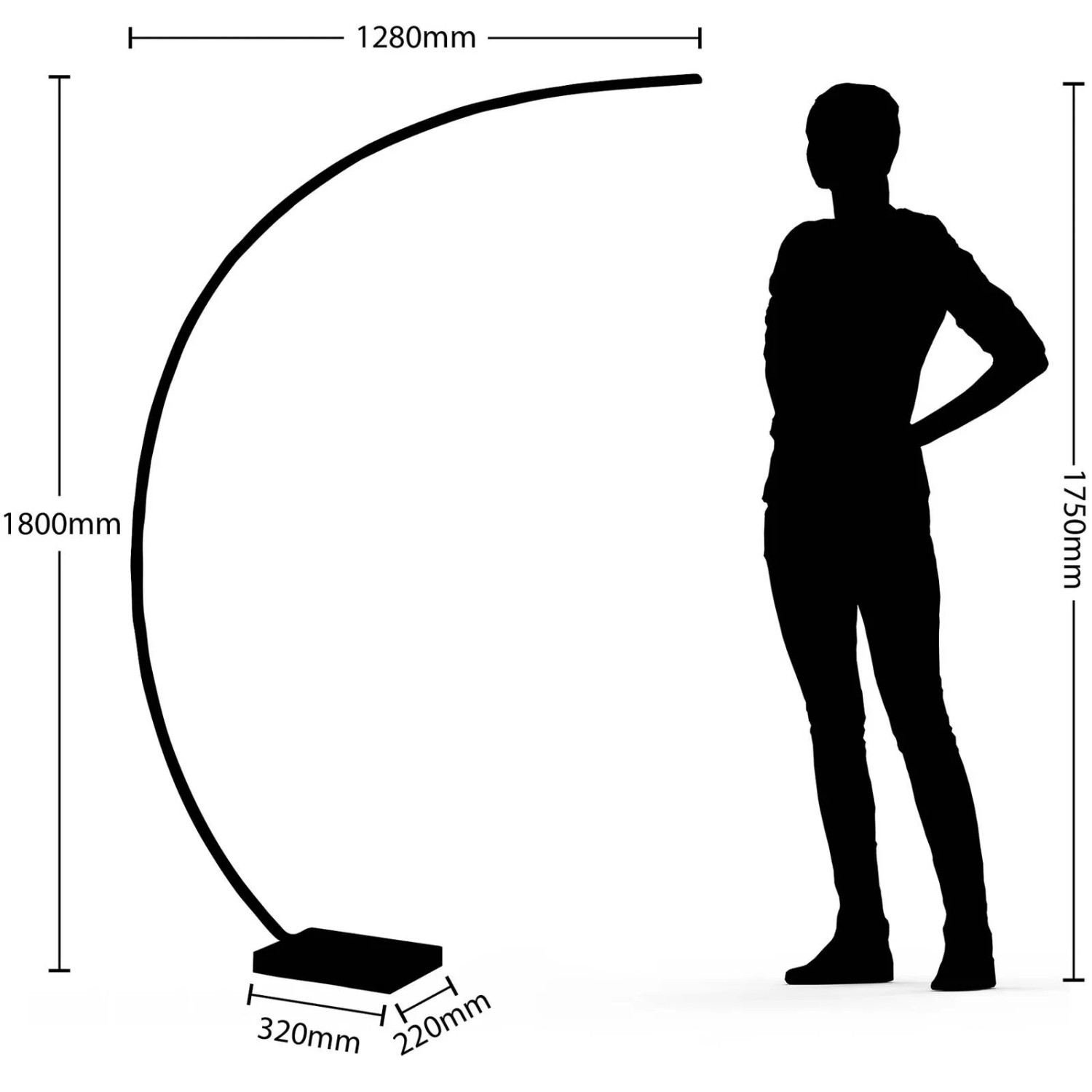 Lindby LED Stehlampe Bogenleuchte Kendra 9626562 Dimmbar Modern in Weiß aus Metall 1-flammig Wohnzimmerleuchte_6