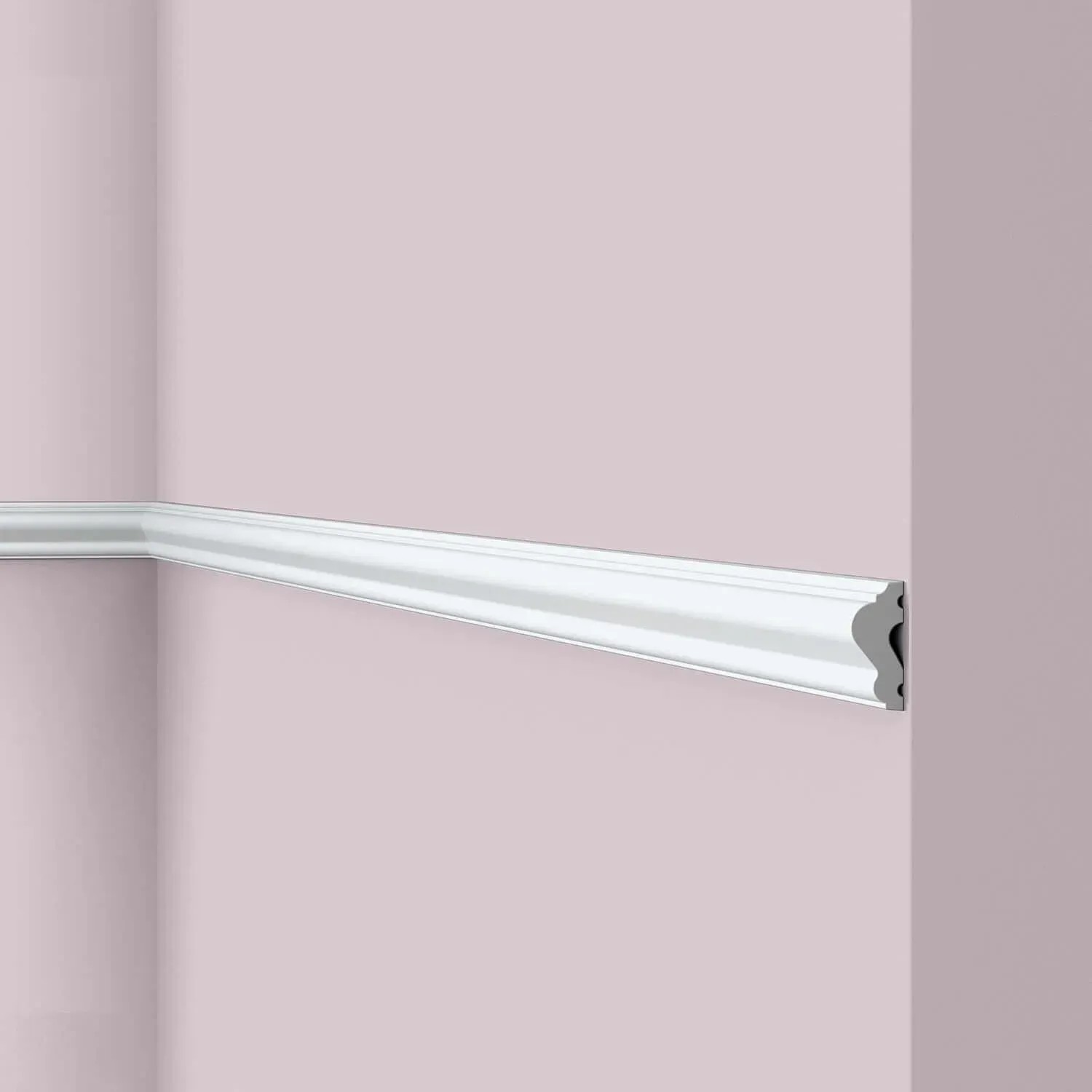 NOEL & MARQUET NMC WL12 WALLSTYL Wandleiste Friesleiste Zierleiste Stuckleiste 2 m 200 cm x 1,1 cm x 2,5 cm Weiß
