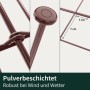 VERDOBA Teichzaun Gartenzaun Hundezaun Metall Gitterzaun aus Zaunelementen 20x Oberbogen Braun_4
