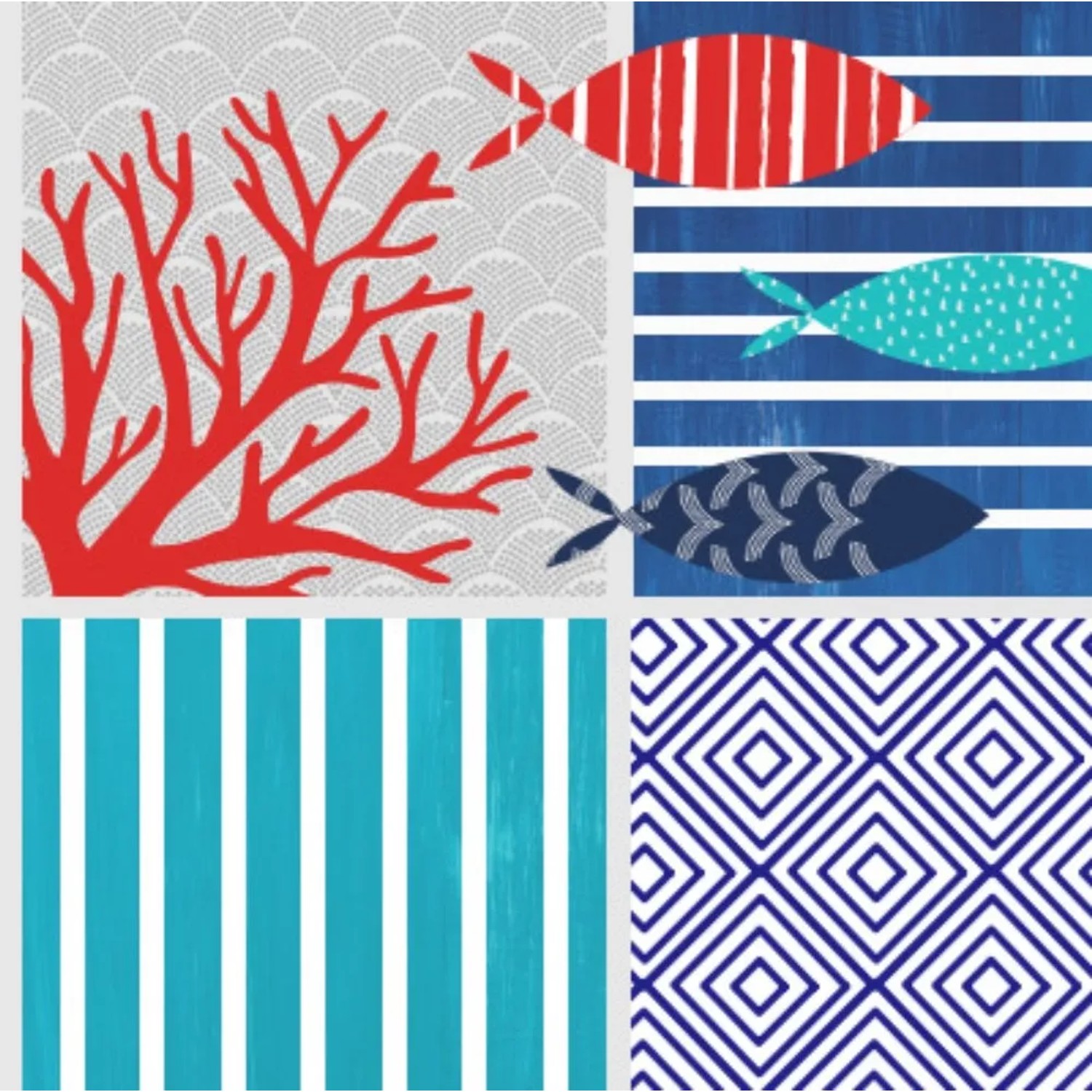 Venilia Tischdecke Saint Tropez Bunt-Mix 140 cm x 20 m