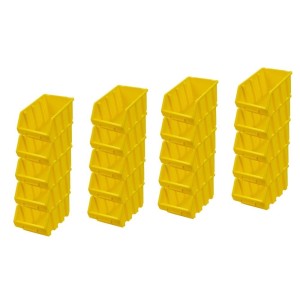 PROREGAL SuperSparSet: 20 gelbe Sichtlagerboxen (12,6x17x24cm) aus Polypropylen für Aufbewahrungssysteme.