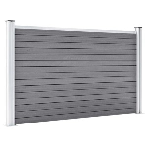 vidaXL Gartenzaun WPC 526x106 cm Grau 3053248