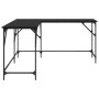 vidaXL Schreibtisch, Schwarz, Eichenoptik, L-Form, 149x149x75 cm. Ideal für Home-Office.