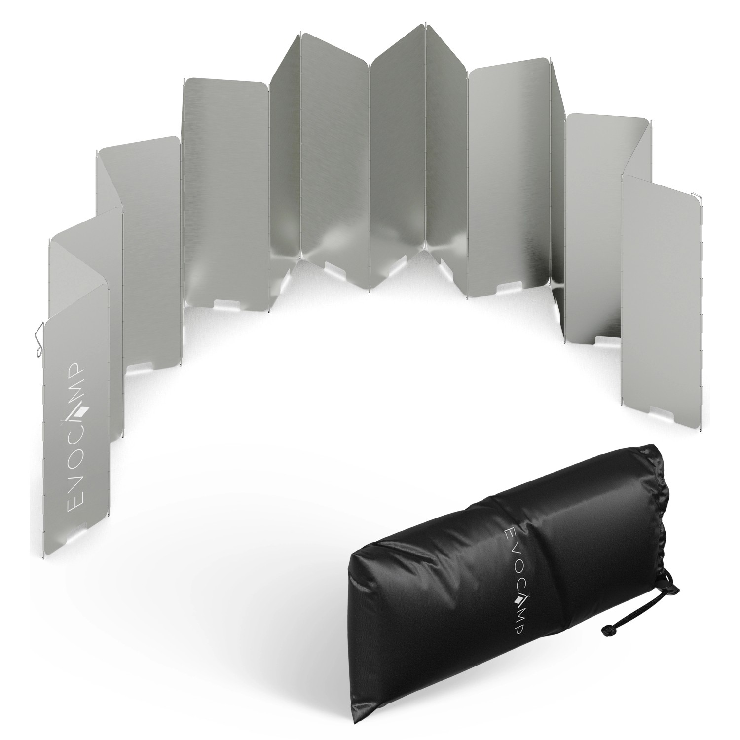 Evocamp Windschutz für Gaskocher 16 Lamellen Spirituskocher Outdoor Camping günstig online kaufen
