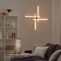Moderne Brilo LED-Deckenleuchte Rey, 4-flammig, schwarz, mit warmweißem Licht im Wohnzimmer.