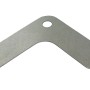 Knotenblech 70x70 mm, verzinkt, für Regale zur Erhöhung der Stabilität.