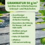 Grafik: TTL GARDEN Unkrautvlies 50g/m² mit Merkmalen wie UV-stabil, wasserdurchlässig, reißfest. Effektiver Unkrautschutz.
