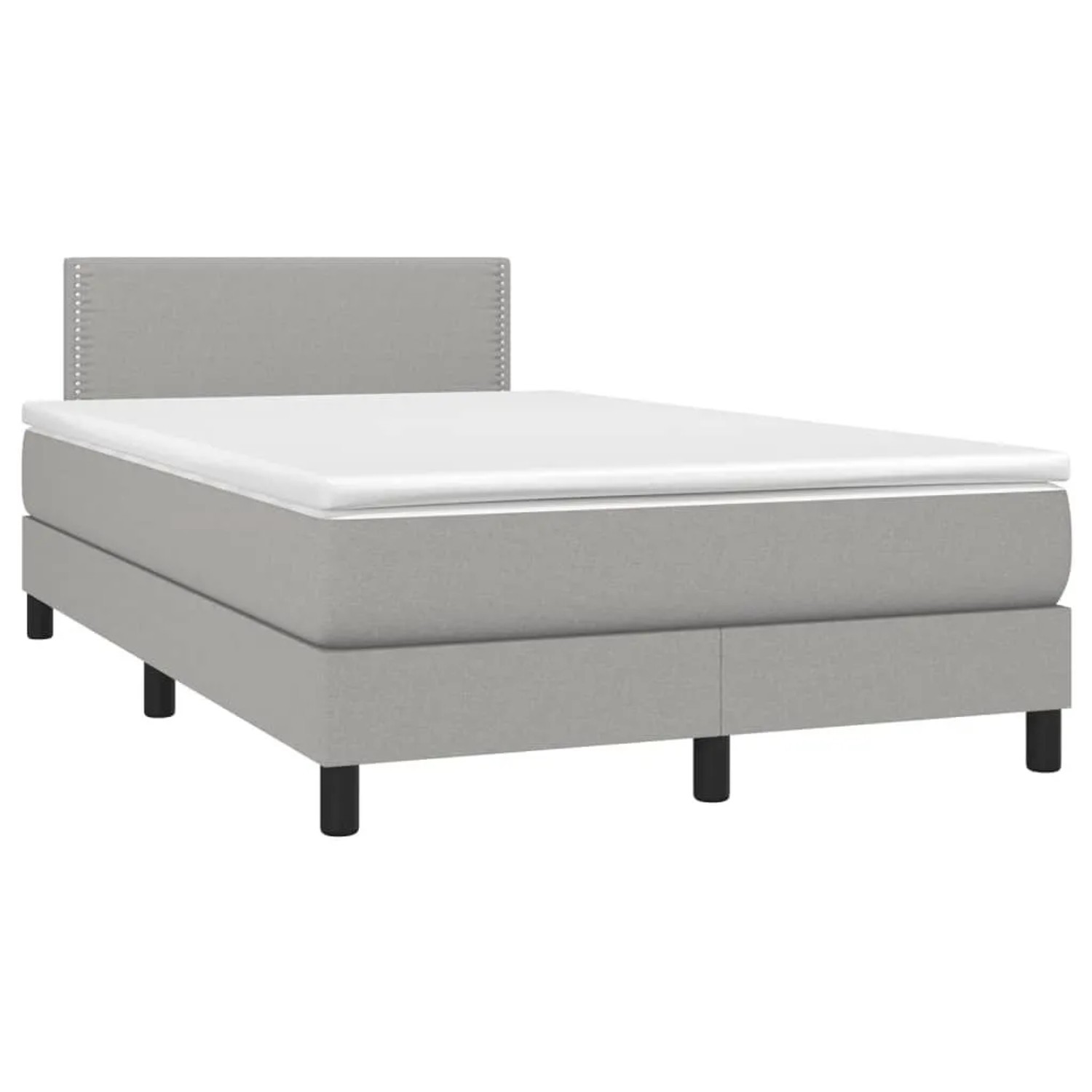 vidaXL Boxspringbett mit Matratze Hellgrau 120x190 cm Stoff 3269716 günstig online kaufen