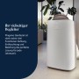 Weißes De'Longhi Klimagerät PAC-AP120 Pinguino GentleJet für Räume bis 110 m³.