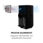 Klarstein Max Breeze Smart Klimaanlage, schwarzes Klimagerät mit Aktivkohlefilter und antibakteriellem Wassertank.