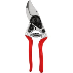 Felco 14 Gartenschere mit roten Griffen und Stahlklinge für präzise Schnitte.