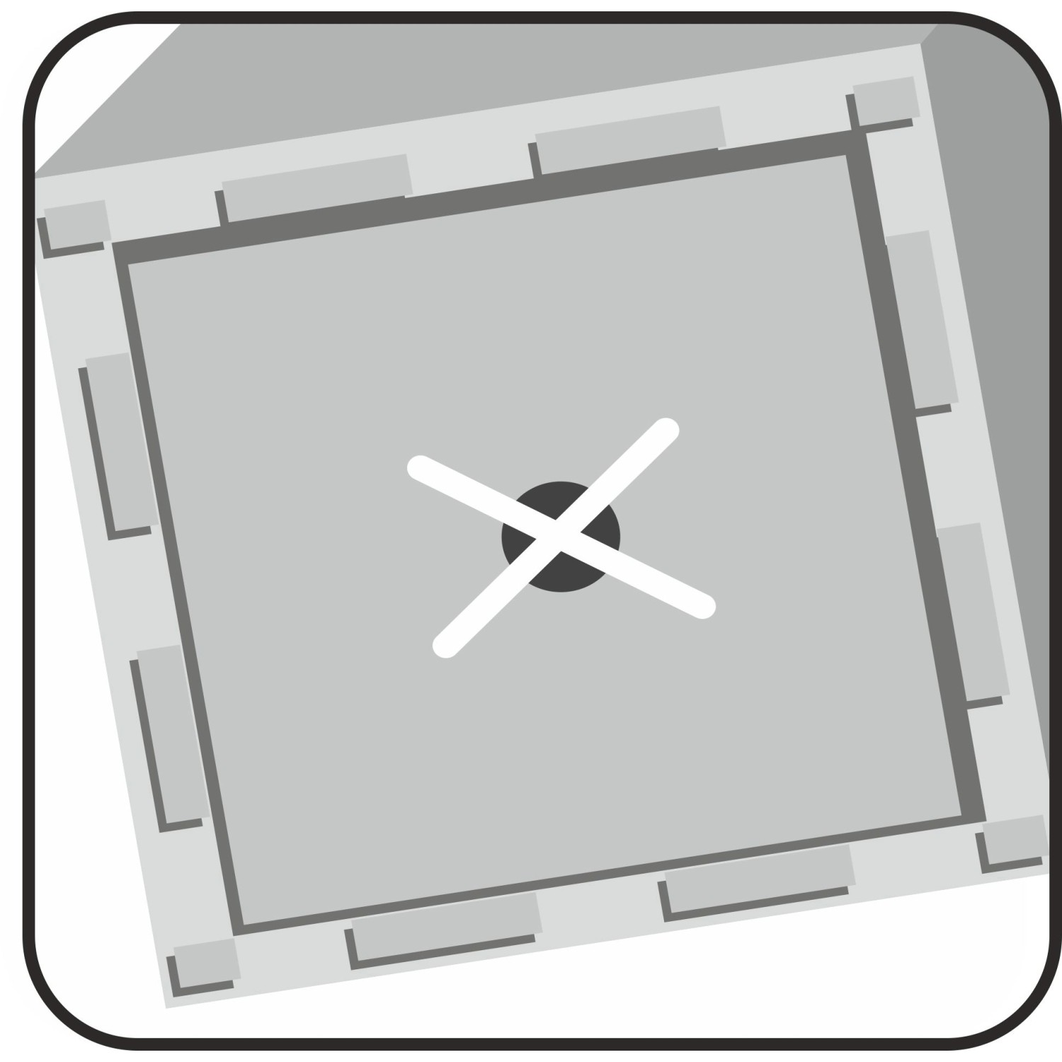 Scheurich C-Cube 240 Pflanzkübel, 38x38 cm, Stony Black, Draufsicht