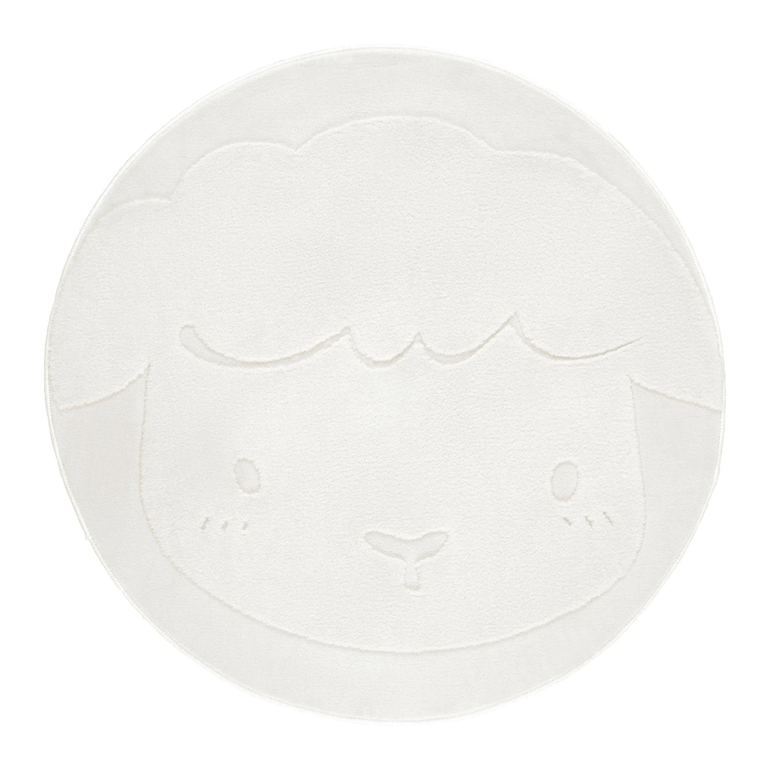 Mömax Kinderteppich Schafi Weiß Ø ca. 80cm