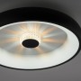 Moderne LED-Deckenleuchte Vertigo, schwarz, Ø 46,5 cm mit Kristalleffekt.