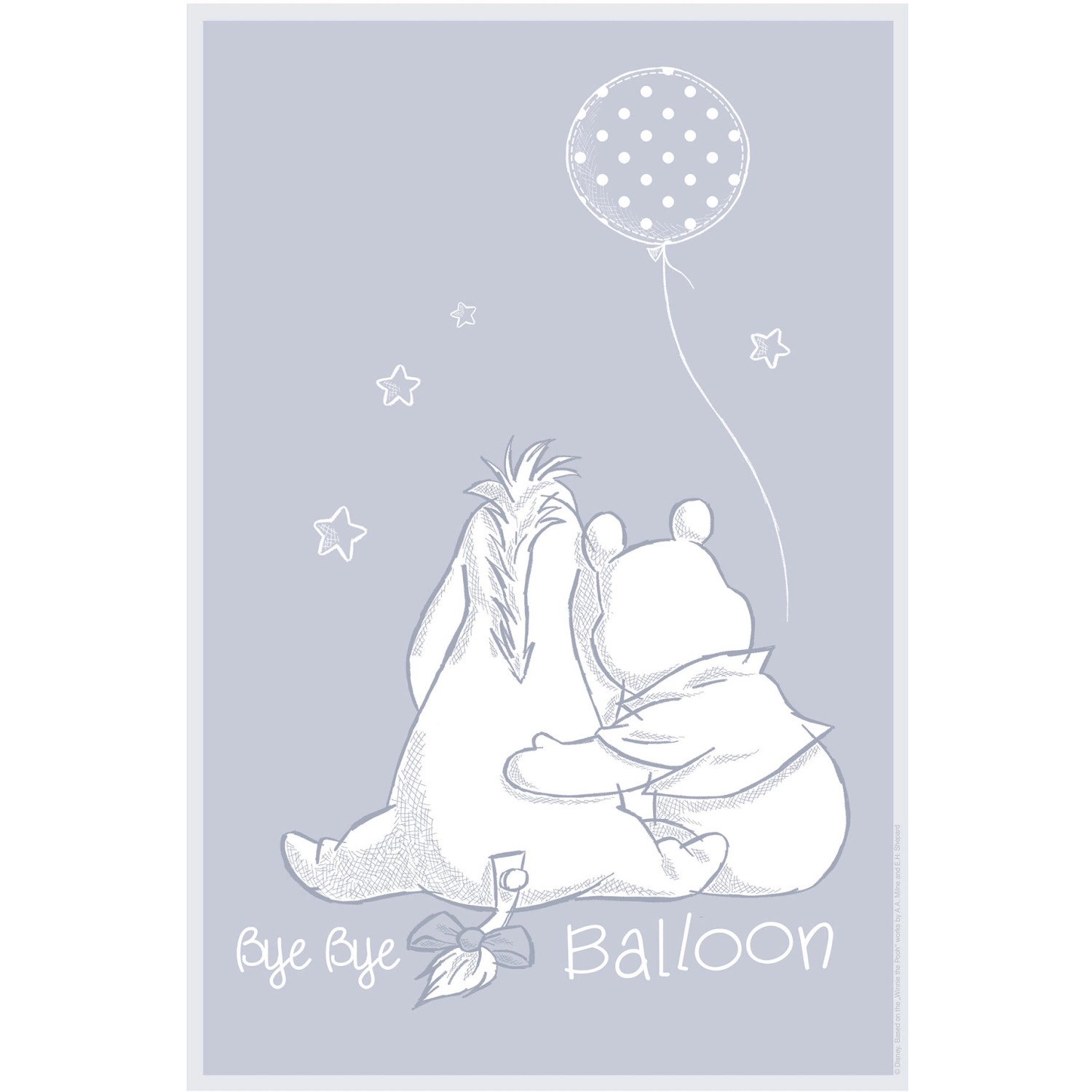 Komar Wandbild Winnie Pooh Balloon 30 x 40 cm