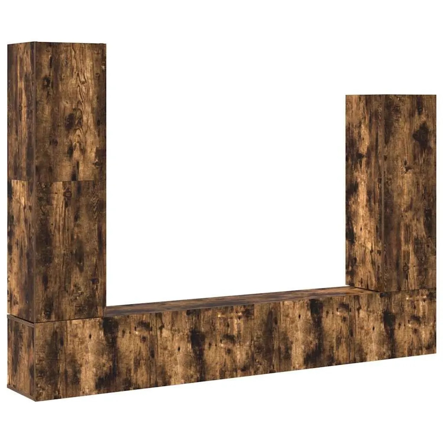 vidaXL 4 Tlg TV-Schrank-Set Räuchereiche Holzwerkstoff 3114635