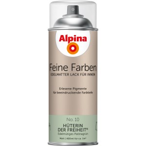 Alpina Feine Farben Sprühlack No. 10 Hüterin der Freiheit, edelmattes Patinagrün, 400ml.