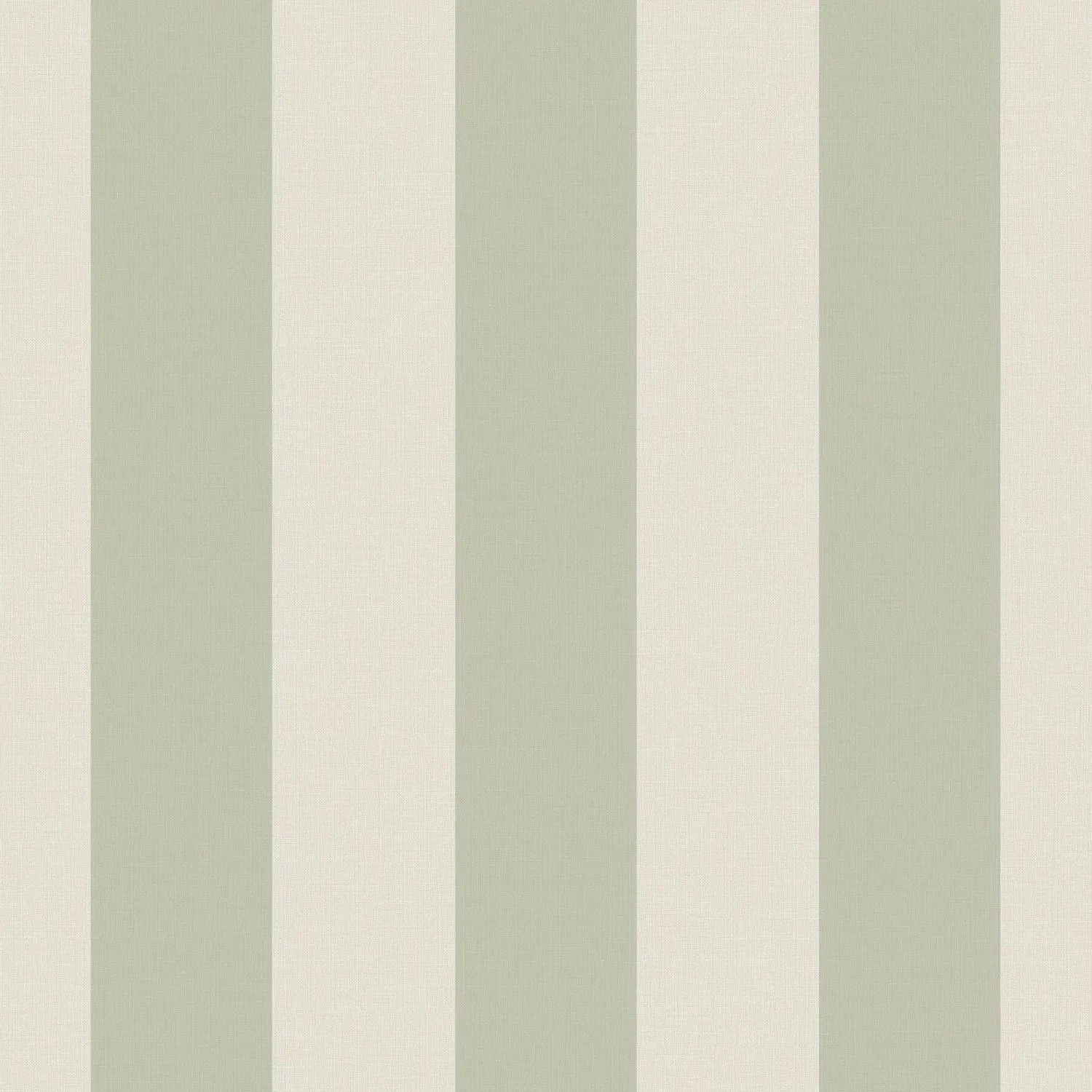 Dekorative Vliestapete von Sanders & Sanders mit vertikalen Streifen in Grün und Beige. Für stilvolle Wände.
