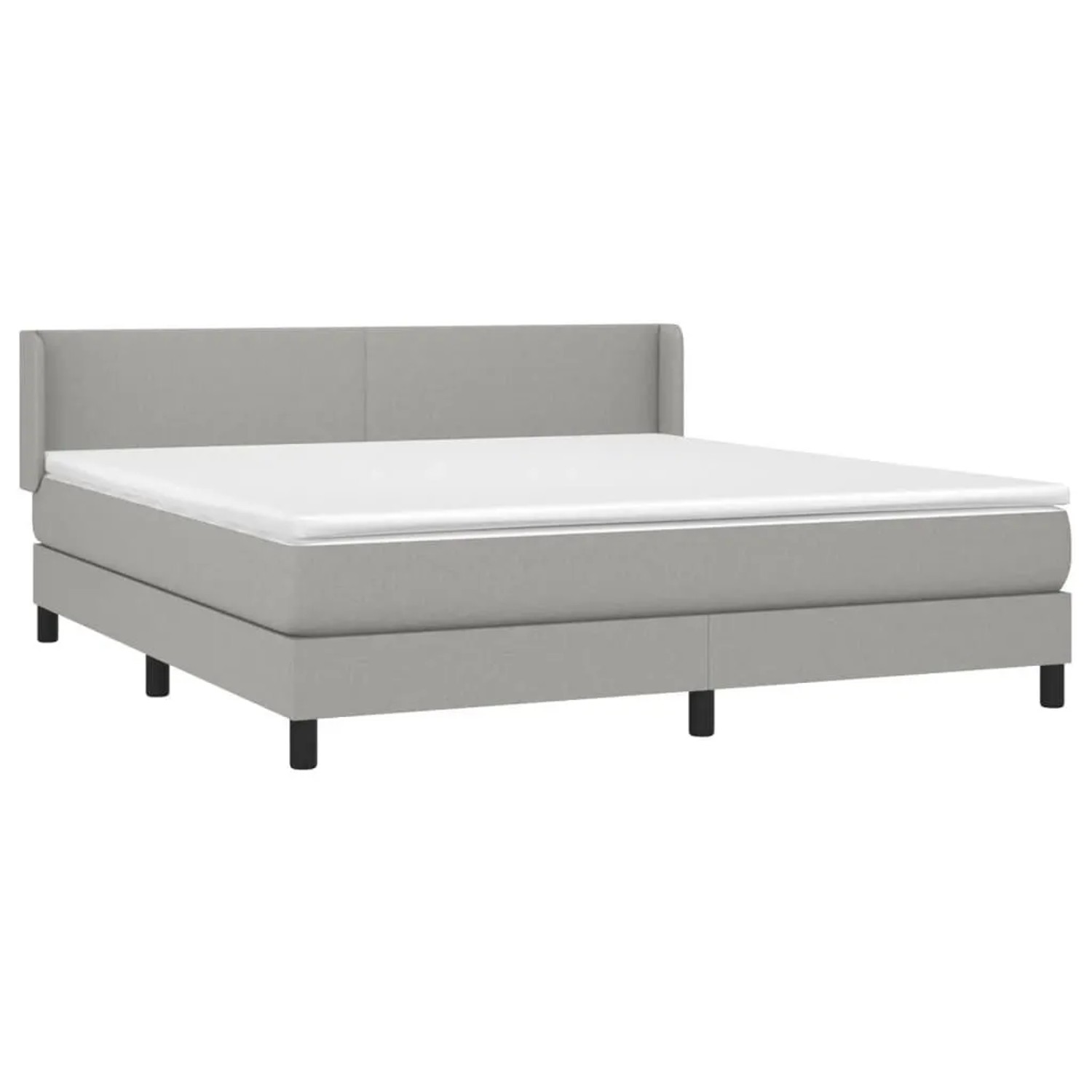 vidaXL Boxspringbett mit Matratze Hellgrau 160x200 cm Stoff 3129561 günstig online kaufen