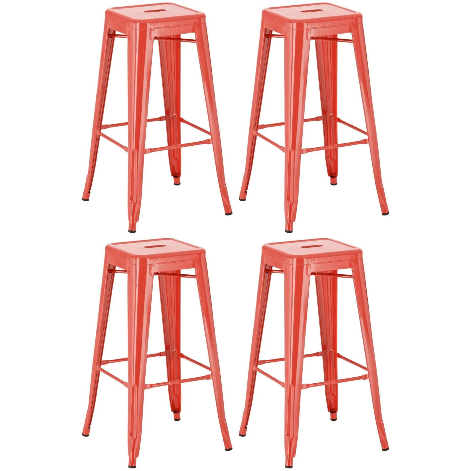 CLP 4er Set Barhocker Joshua Rot