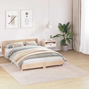 vidaXL Anti-Rutsch Shaggy Teppich Creme 200 x 200 cm PP 4019785