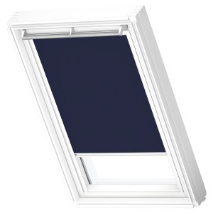 Velux Verdunklungsrollo, dunkelblau, für Dachfenster zur Abdunkelung.