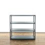Graues PROREGAL Kunststoffregal Grey Bear mit 4 Böden, H138xB140xT46 cm, Fachlast 70 kg.