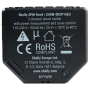 Schwarzes Shelly 2PM Gen4 Relais für Jalousien, Rollläden und Vorhänge im Bereich Hausautomation.