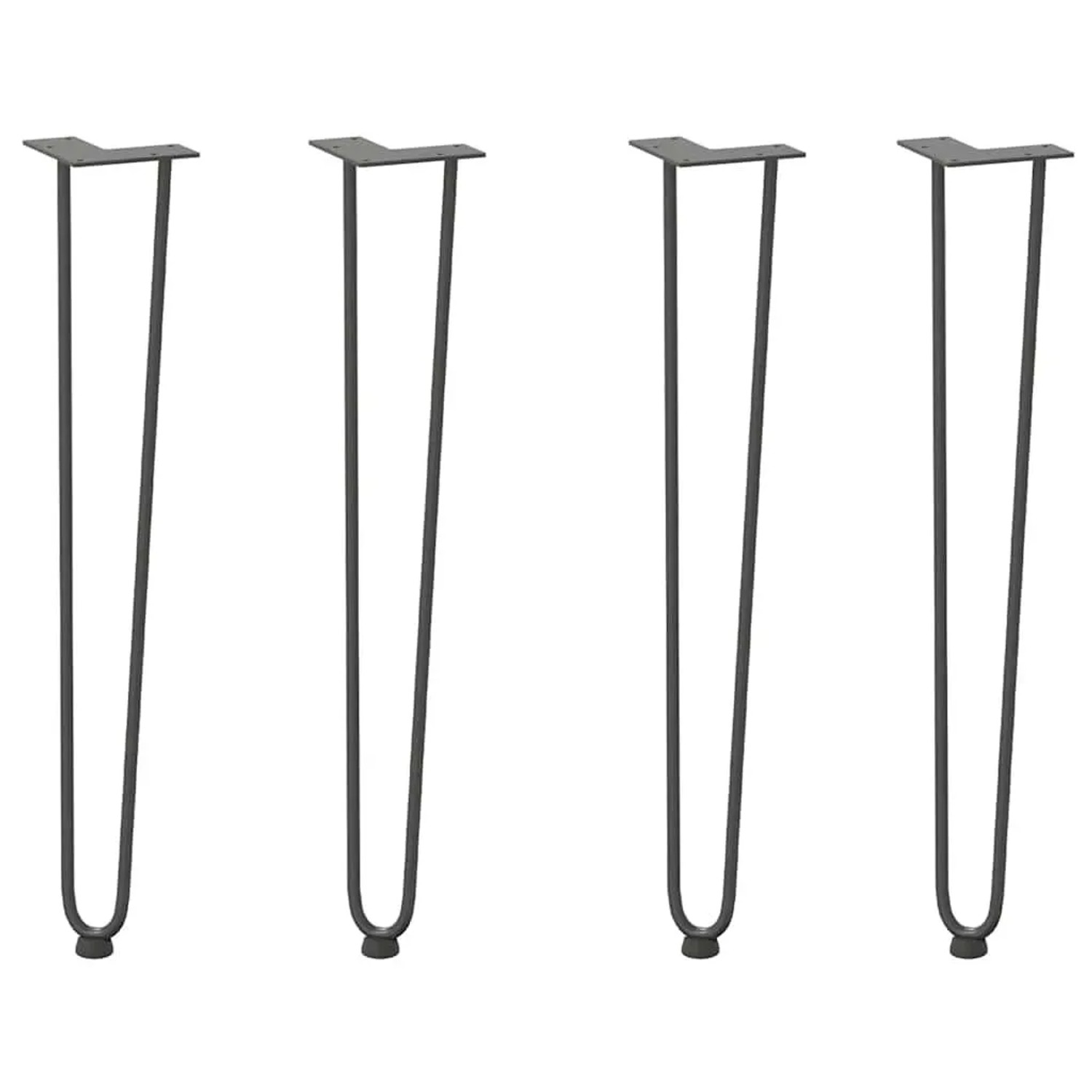 vidaXL Haarnadelbeine für Konsolentische 4 Stk Anthrazit 72 cm Massivstahl günstig online kaufen