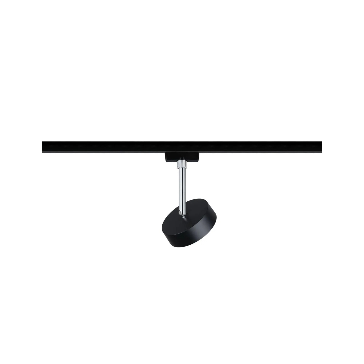 Paulmann URail LED-Spot Circle, schwarz matt/chrom, 5W, 4000K, dimmbar für Schienensysteme.