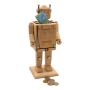 Dekohelden24 Holz Spardose Roboter Roboterspardose Sparfigur Spardose Sparbüchse Kinderspardose Kindersparschwein zum Bemalen L/B/H 10 x 10 x 28 cm_2