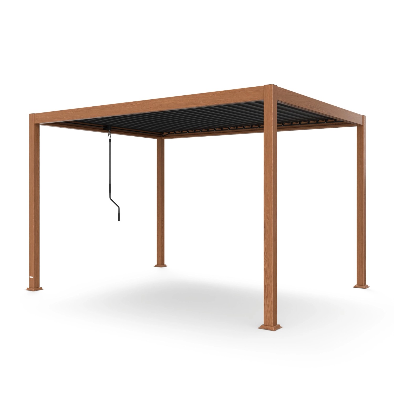 Blumfeldt LuminaHaven Pergola Gartenpavillon 3x4 m Verzinkter Holzfarbener günstig online kaufen