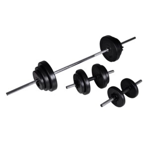 vidaXL Langhantel 2 Kurzhantelset 30,5kg 90377