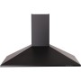 Respekta Kaminhaube Karena, 90 cm, schwarz, aus Metall mit matter Pulverbeschichtung.