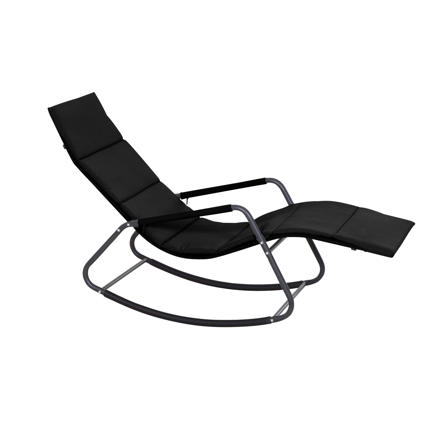 Siena Garden Schaukelliege Aliano 143 cm x 57 cm x 84 cm Schwarz