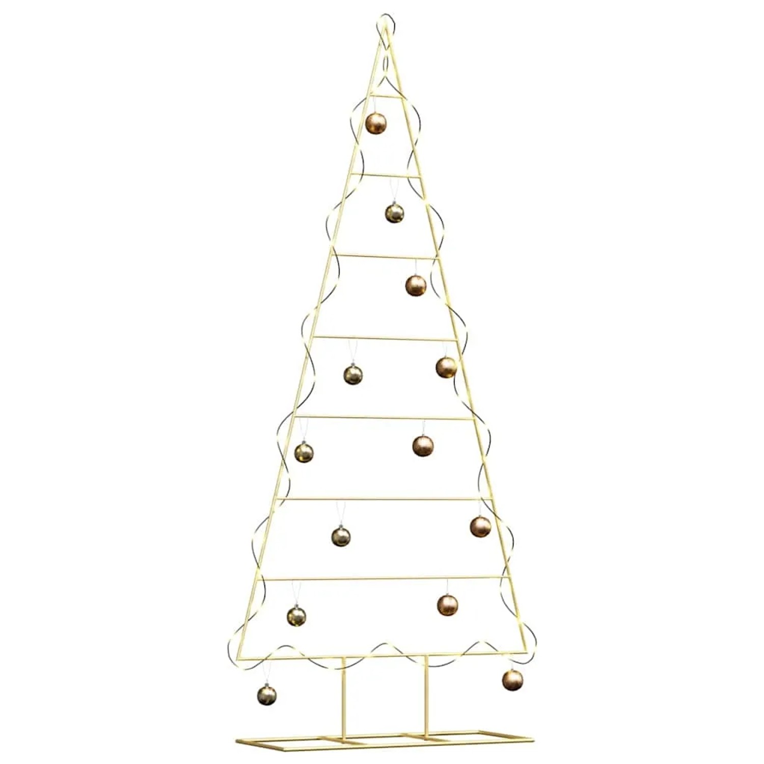 vidaXL Metall Weihnachtsbaum Gold 180 cm Pulverbeschichteter Stahl 42019167