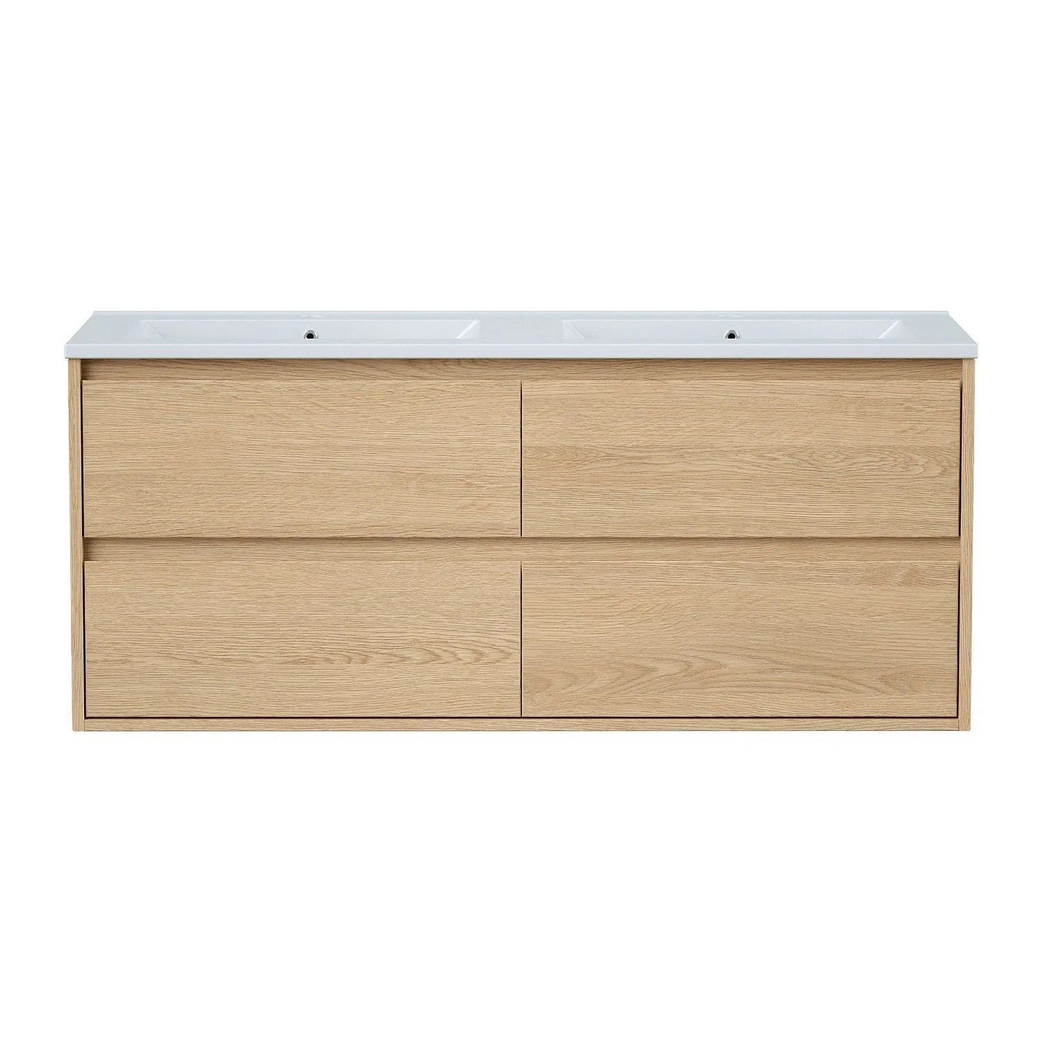 Vente-unique Doppelwaschtisch Milipam Naturfarben Hell 120 cm