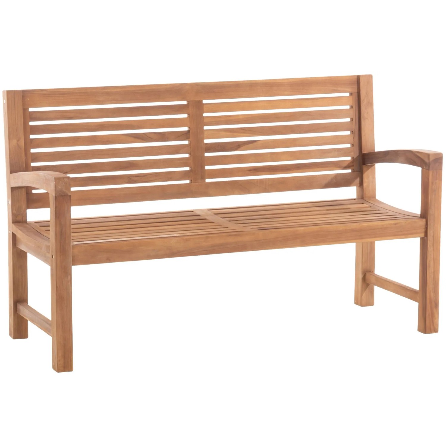 DELUKE Gartenbank Teakbank DAGAD Holz Teak 150x59x92cm Holzbank 150cm Bank Mit Lehne Wetterfest Bank Garten Terrasse