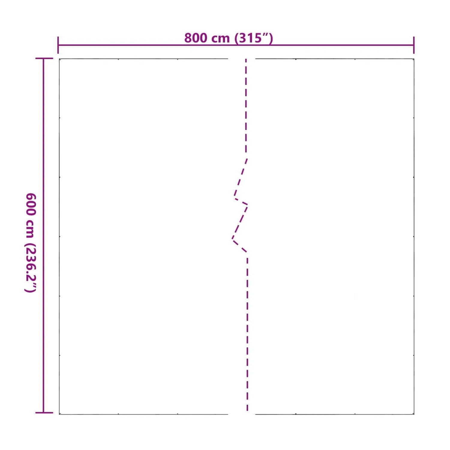 Transparente PVC Plane 6x8 m von vidaXL, ideal als Abdeckung für Gartenmöbel oder Baustellen.