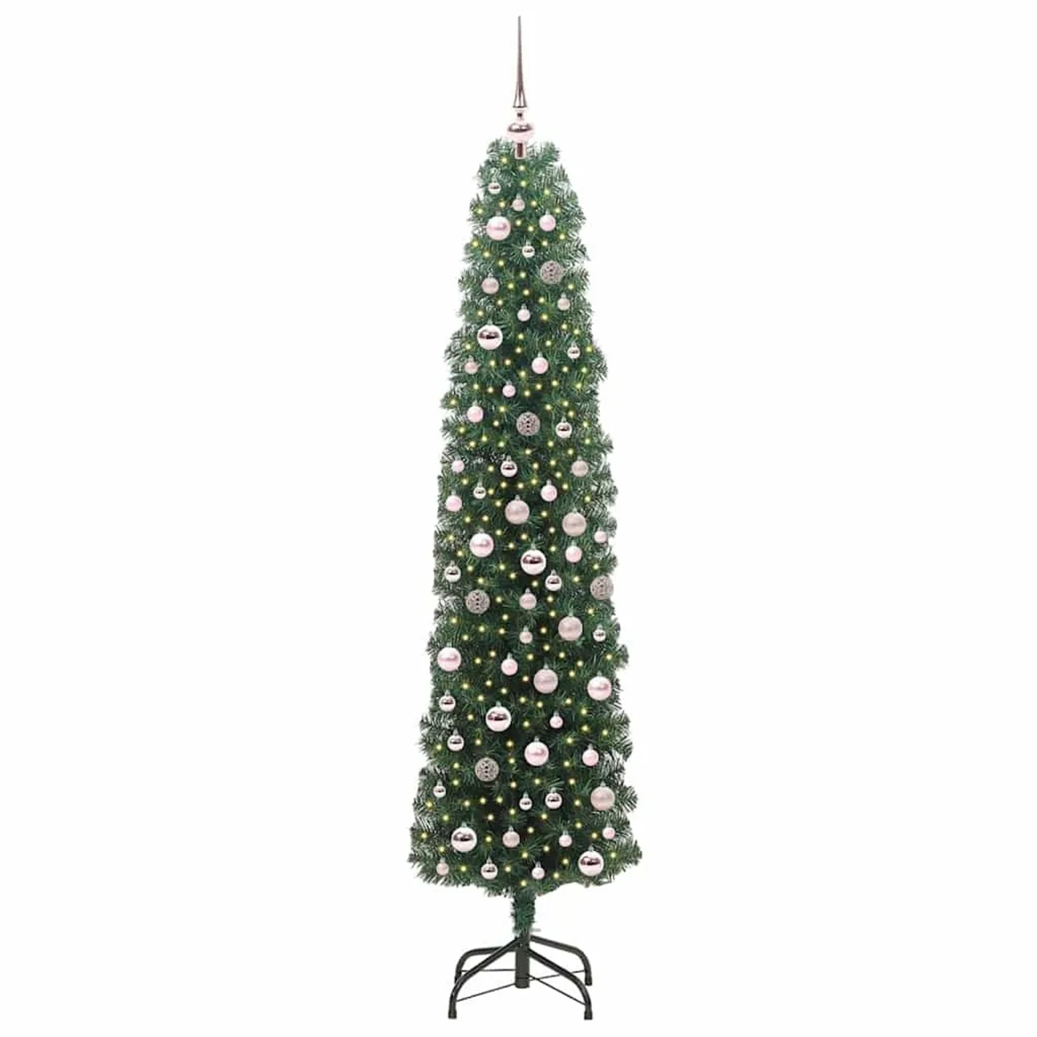 vidaXL Künstlicher Weihnachtsbaum mit 300 LEDs mit Ständer Grün 210 cm 3394958