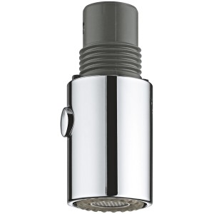 Grohe Spülbrause Chrom mit 2 Strahlarten und Antikalk-System.